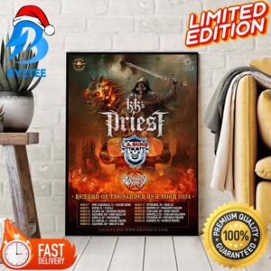 KK Priest LA Guns And Burning Witches Timeline At Return Of The Sinner USA Tour 2024 Home Decor Poster