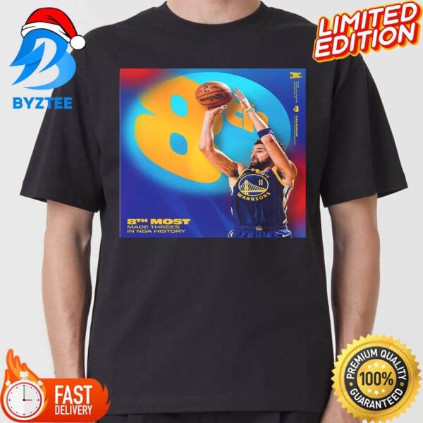 Klay Thompson Has Passed Vince Carter For 8th Most Made Threes In NBA History Classic T-shirt