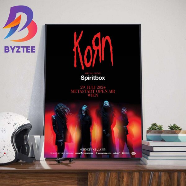 Korn With Spiritbox at METAStadt Open Airs Wien July 29th 2024 Wall Decor Poster Canvas