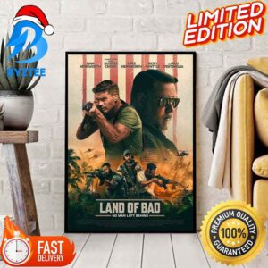 Land Of Bad No Man Left Behind Released In January 2024 Official Home Decor Poster