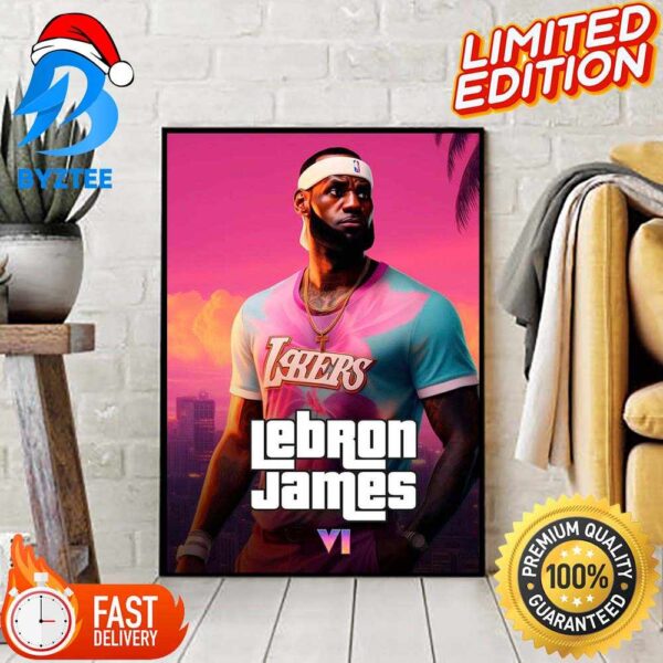 LeBron James As GTA VI Characters Decoration Poster