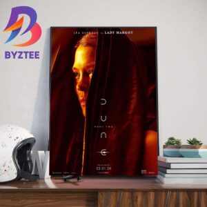 Lea Seydoux Is Lady Margot In Dune Part Two 2024 Official Poster Wall Decor Poster Canvas