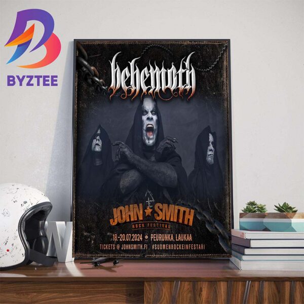 Legions Of Finland Behemoth Playing Live At The John Smith Rock Festival July 2024 Wall Decor Poster Canvas