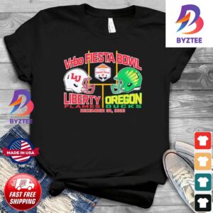 Liberty Flames Vs Oregon Ducks 2024 Fiesta Bowl Dueling Helmet Unisex T-Unisex T-Shirt