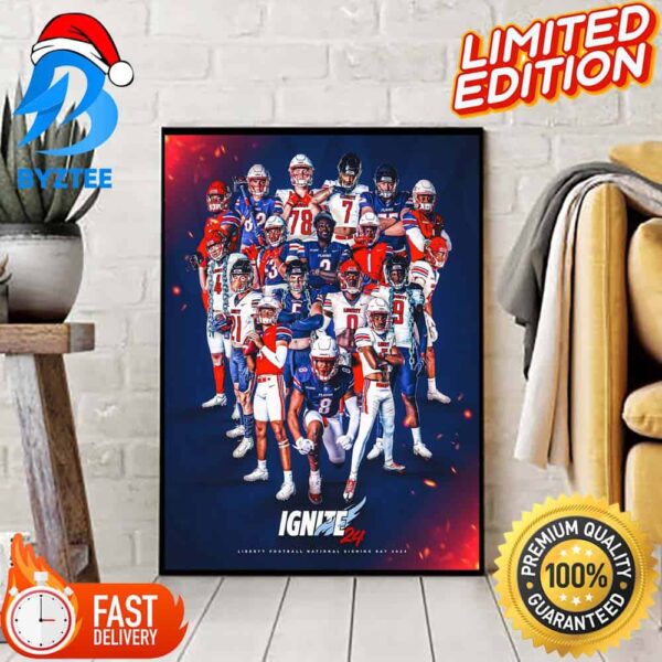 Liberty Football Players After Signing Day 2024 The Future Is Bright Home Decor Poster