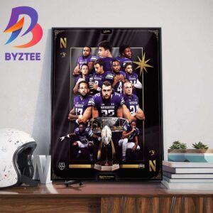 Line-up Northwestern Wildcats Football in The 2023 SRS Distribution Las Vegas Bowl Wall Decor Poster Canvas
