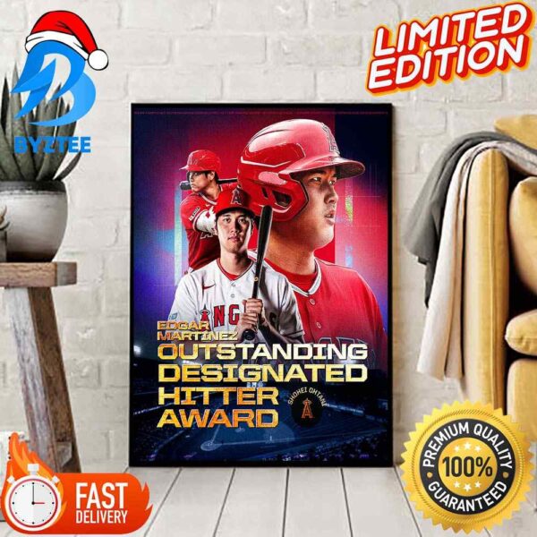 MLB Shohei Ohtani Takes Home The Edgar Martinez Outstanding Designated Hitter Award For The Third Consecutive Season Decoration Poster