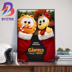 Meowy Christmas The Garfield Movie Poster Wall Decor Poster Canvas