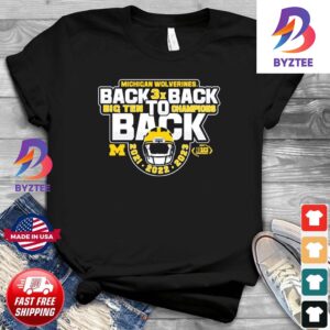 Michigan Wolverines Football Back 3 Back Big Ten Football Champions Unisex T-Shirt