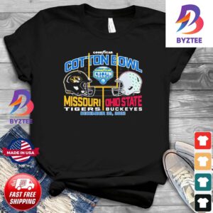 Missouri Tigers Vs Ohio State Buckeyes 2023 Cotton Bowl Dueling Helmet Unisex T-Shirt