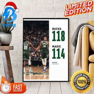 NBA Game Milkauwee Bucks Win 118-114 Against Orlando Magic Official Poster