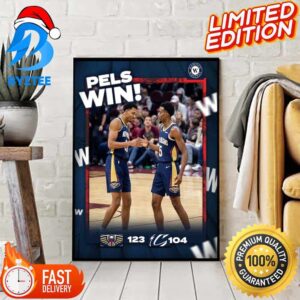 NBA Game New Orleans Pelicans Win 123-104 Against Cleveland Cavaliers Official Poster