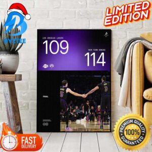 NBA New York Knicks Win 114 -109 Against Los Angeles Lakers Home Decor Poster