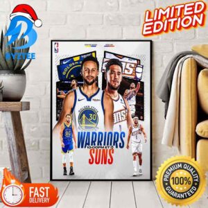 NBA Stephen Curry And The Warriors Go To Take On Devin Booker And The Suns In Western Conference 13 December 2023 Decoration Poster