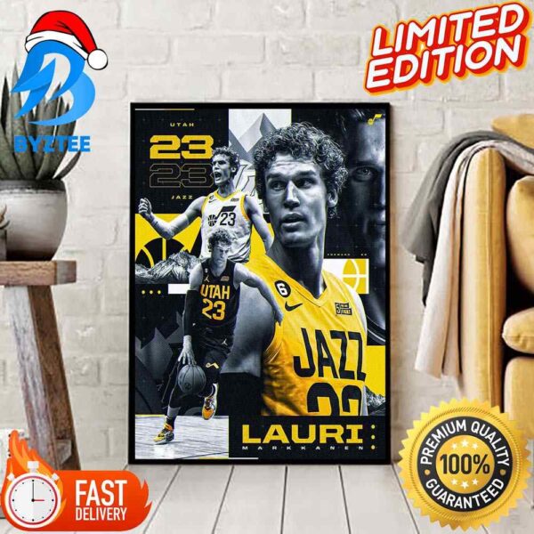 NBA Utah Jazz Player Lauri Markkanen Decoration Poster