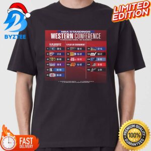NBA West Standings Update Through 18 Games In December 2023 Classic T-shirt