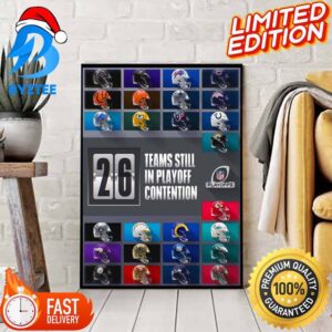 NFL 26 Teams Still In Playoff Contention For Lombardi Trophy Home Decor Poster