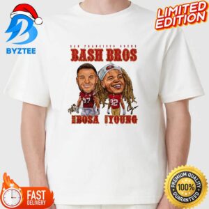 NFL San Francisco 49ers Big Head Bash Bros Nick Bosa And Chase Young Unisex T-shirt