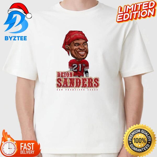 NFL San Francisco 49ers Big Head Deion Sanders Unisex T-shirt