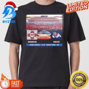 New Mexico State Vs Fresno State At University Stadium On December 16th 2023 For Isleta New Mexico Bowl T-shirt