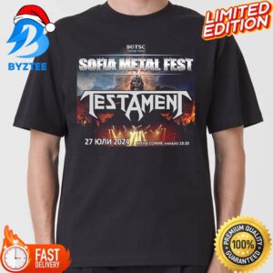 Next July 27th 2024 Testament Will Be Playing Sofia Metal Fest Classic T-shirt