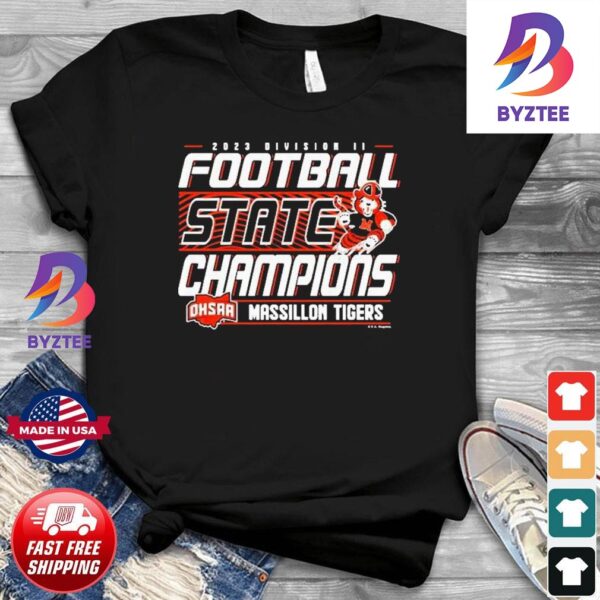 Official Massillon Tigers 2023 OHSAA Division II Football State Champions Unisex T-Shirt