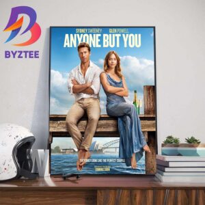 Official Poster Anyone But You With Starring Sydney Sweeney And Glen Powell Wall Decor Poster Canvas