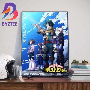 Official Poster For My Hero Academia Season 7 Releasing In 2024 Spring Wall Decor Poster Canvas