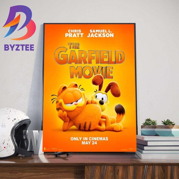 Official Poster The Garfield Movie He Gets Bigger With Chris Pratt And Samuel L Jackson Wall Decor Poster Canvas