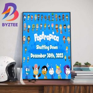 Poptropica Is Shutting Down On December 30th 2023 Wall Decor Poster Canvas