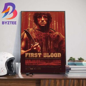Rambo First Blood 41st Anniversary By Jake Kontou War Variant Wall Decor Poster Canvas