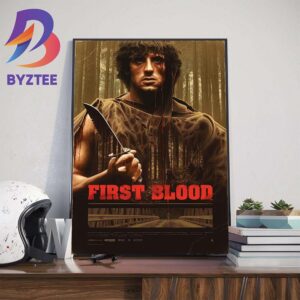 Rambo First Blood 41st Anniversary by Jake Kontou Hunt Regular Wall Decor Poster Canvas