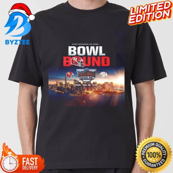 Rutgers Vs Miami At Yankee Stadium On December 28th 2023 For Bad Boy Mowers Pinstripe Bowl T-shirt