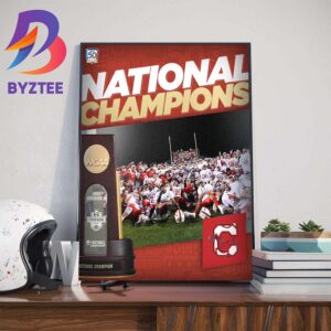 SUNY Cortland Red Dragons Football Defeats North Central 38-37 For The First National Champions Title In Program History Wall Decor Poster Canvas