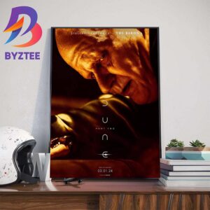 Stellan Skarsgard Is Baron Vladimir Harkonnen In Dune Part Two 2024 Official Poster Wall Decor Poster Canvas