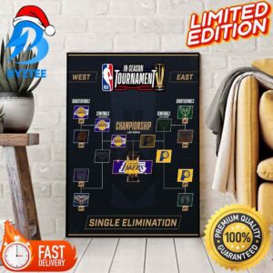 The Los Angeles Lakers  Are The Champion Of The First Ever NBA In Season Tournament In 2023 Decoration Poster