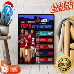 Three San Francisco 49ers Players In The Top 5 Vote Getters For 2024 Pro Bowl Games NFL Official Poster