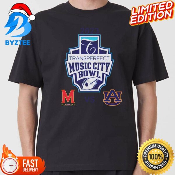 Transperfect Music City Bowl Auburn Vs Maryland On 30 December 2023 At Nissan Stadium Nashville TN College Bowl T-Shirt