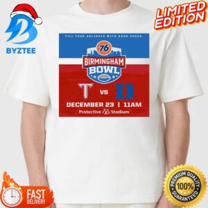 Troy Vs Duke At Protective Stadium On December 23rd 2023 For 76 Birmingham Bowl T-shirt