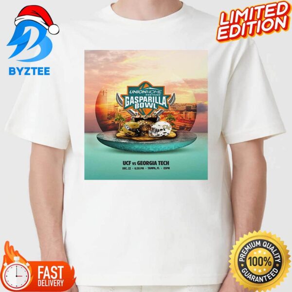 Union Home Mortgage Gasparilla Bowl Georgia Tech Vs UCF On 22 December 2023 At Raymond James Stadium Tampa FL College Bowl T-Shirt