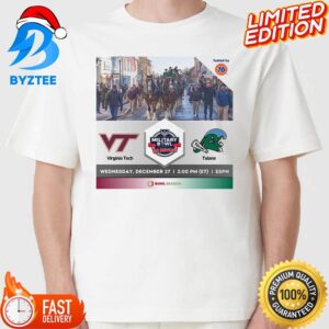 Virginia Tech Vs Tulane At Navy-Marine Corps Memorial Stadium On December 27th 2023 For Military Bowl T-shirt