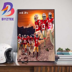 Wild West San Francisco 49ers 2023 NFC West Champions Wall Decor Poster Canvas