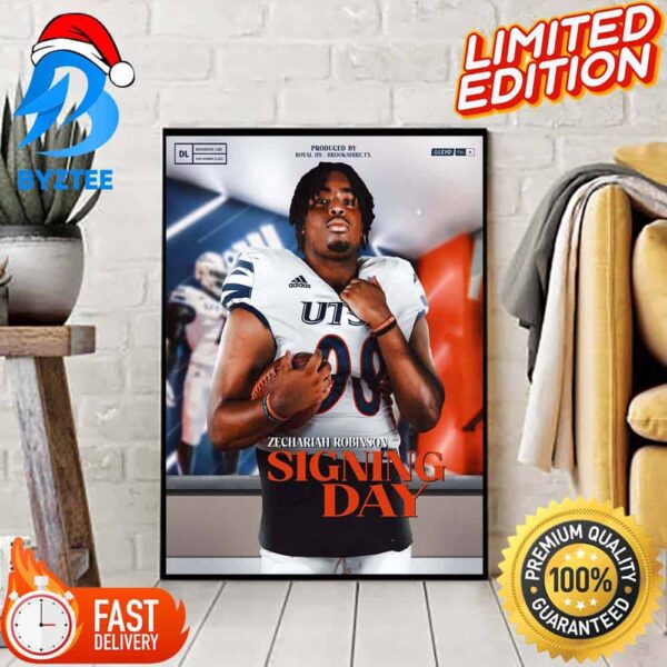 Zechariah Robinson Signed A Contract With UTSA Football College Football Bowl Poster