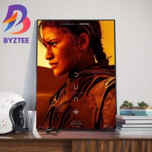Zendaya Is Chani In Dune Part Two 2024 Official Poster Wall Decor Poster Canvas