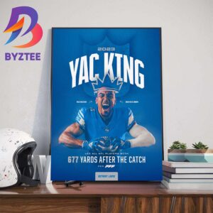 2023 YAC King Is The Detroit Lions WR Amon-Ra St Brown Led All NFL Players With 677 Yards After The Catch Art Decor Poster Canvas