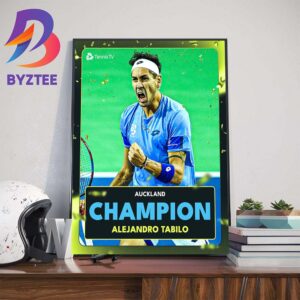 Auckland Champions Is Alejandro Tabilo Defeats Taro Daniel at ASB Classic Art Decor Poster Canvas