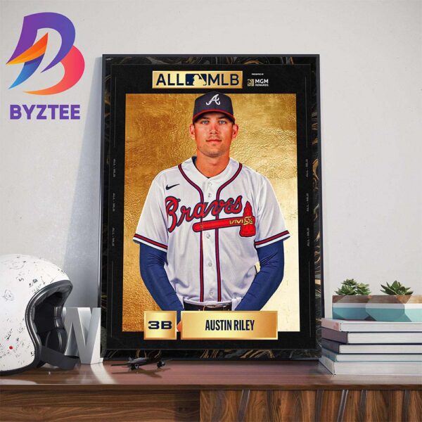Austin Riley Winning 2023 All-MLB First Team Art Decorations Poster Canvas