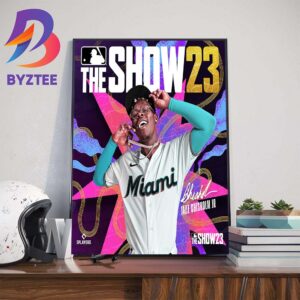 Best Sports Game Is MLB The Show 23 With Jazz Chisholm Jr Signature Art Decor Poster Canvas