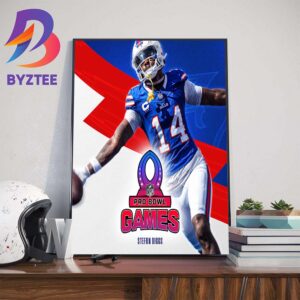 Buffalo Bills Stefon Diggs 14 Is Heading To Orlando For NFL Pro Bowl Games 2024 Art Decor Poster Canvas