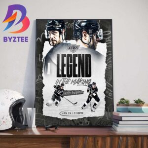 Celebrate The Captain Of Los Angeles Kings Anze Kopitar at Legend In The Making Night Art Decor Poster Canvas